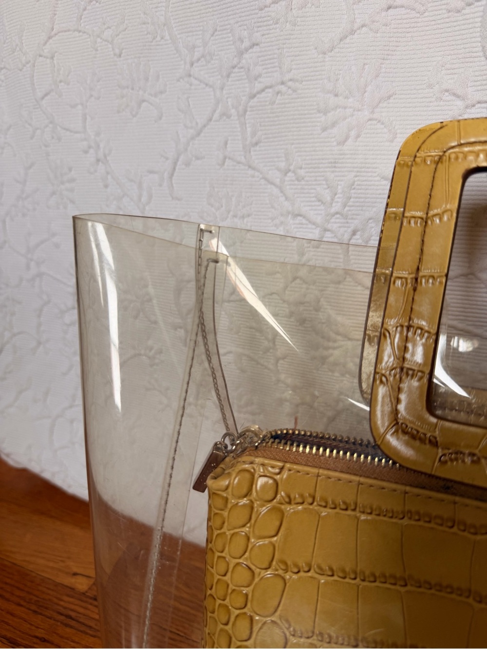 Staud Shirley Bag in Tan Croc - Picture 4 of 16